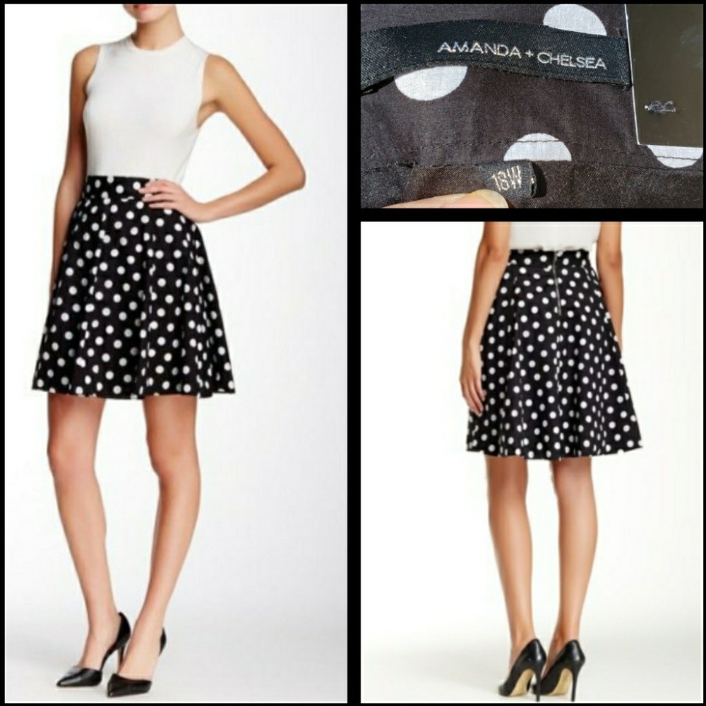 FINAL PRICE ! 18W  polka dot flare skirt